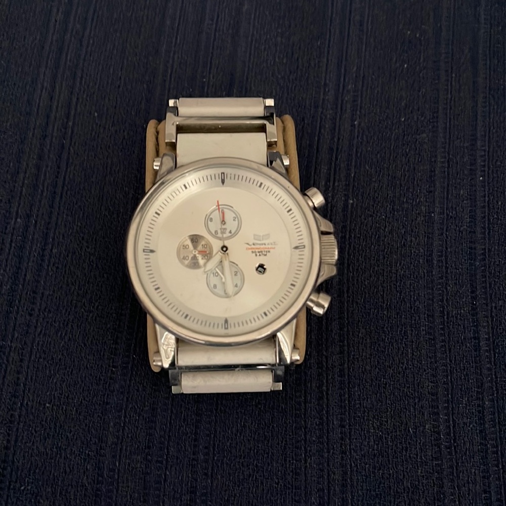 Like new white Vestal watch complete with original box